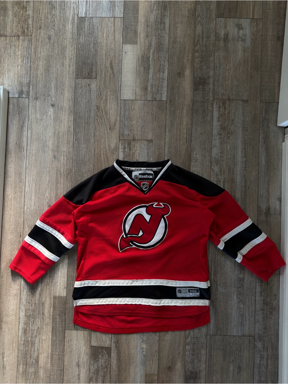 Reebok Kids New Jersey Devils Red Hockey Jersey with Black & White Trim